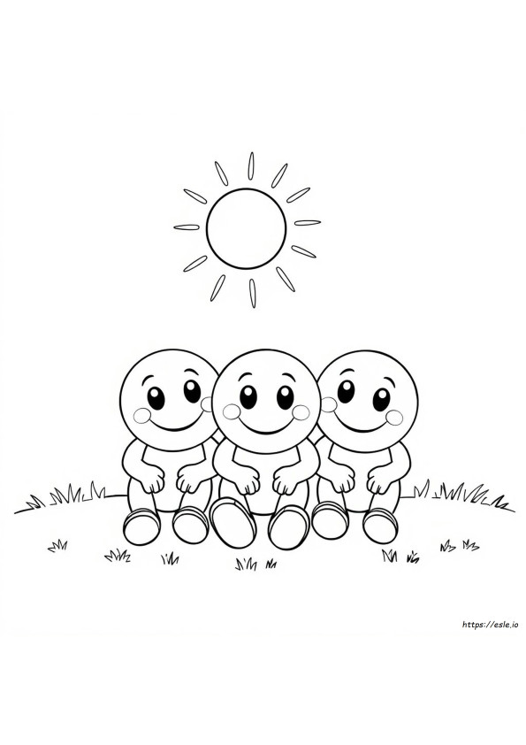 Coloriage Visage Souriant