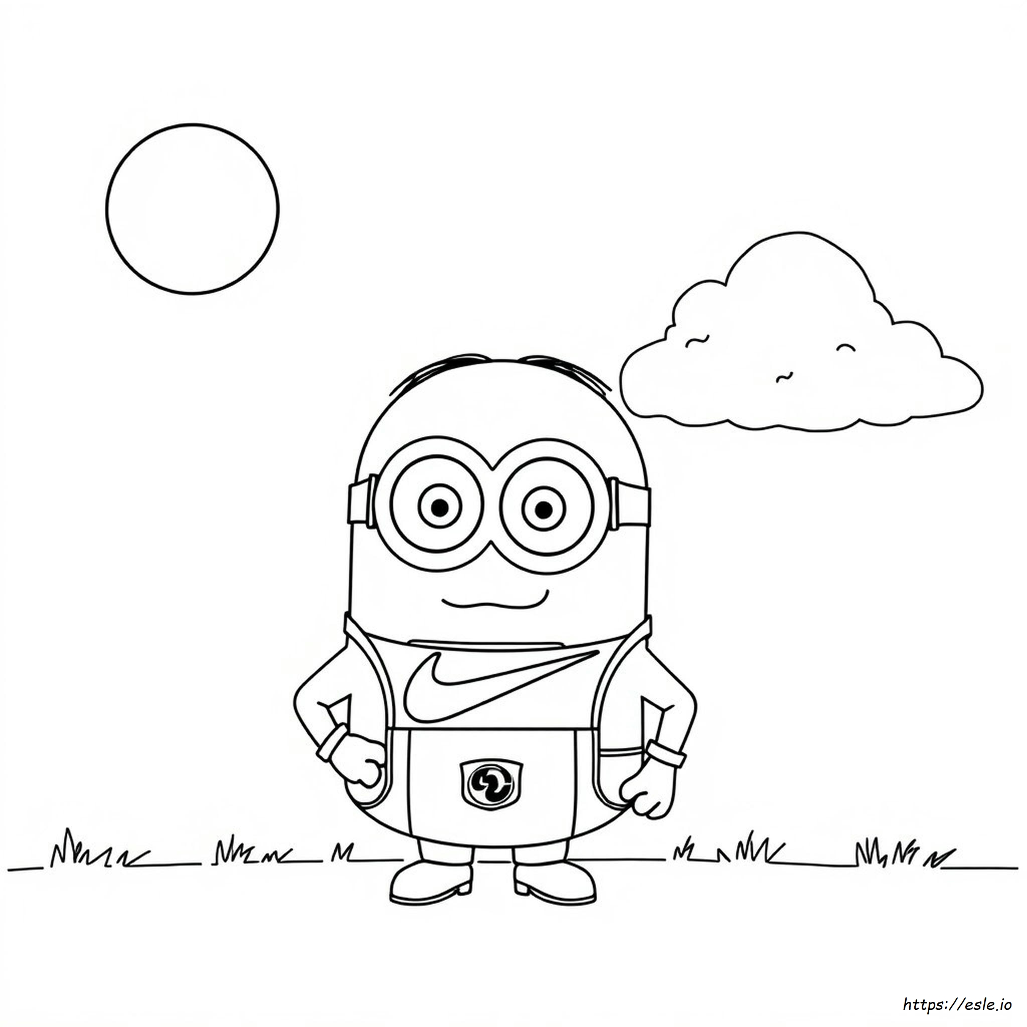 Minion Nike Outfit Coloring Page