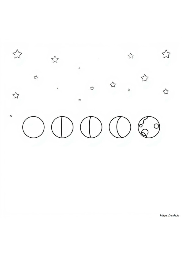 Coloriage Phases De La Lune À Imprimer