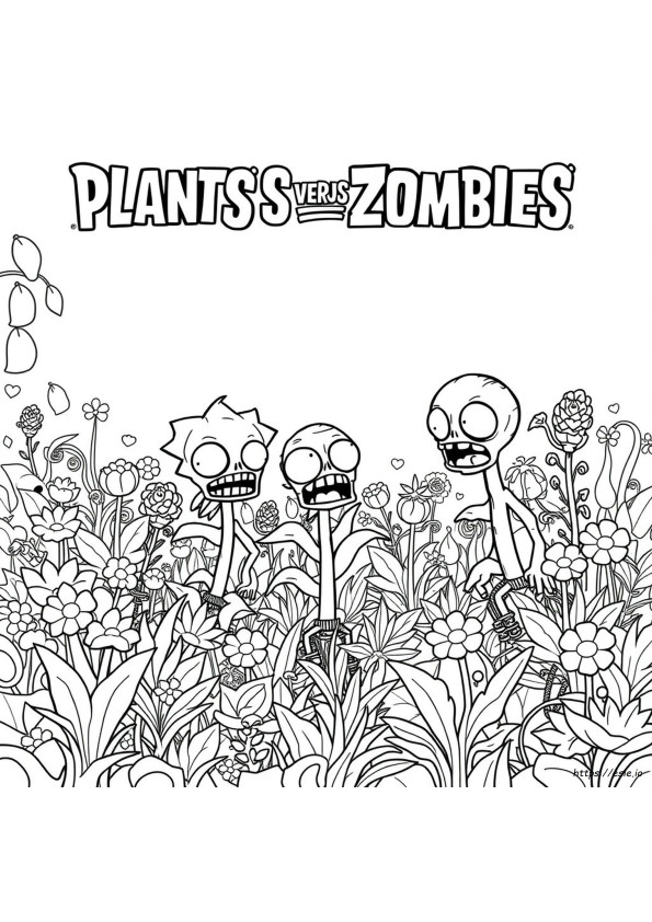 Plants Versus Zombies Coloring Pages