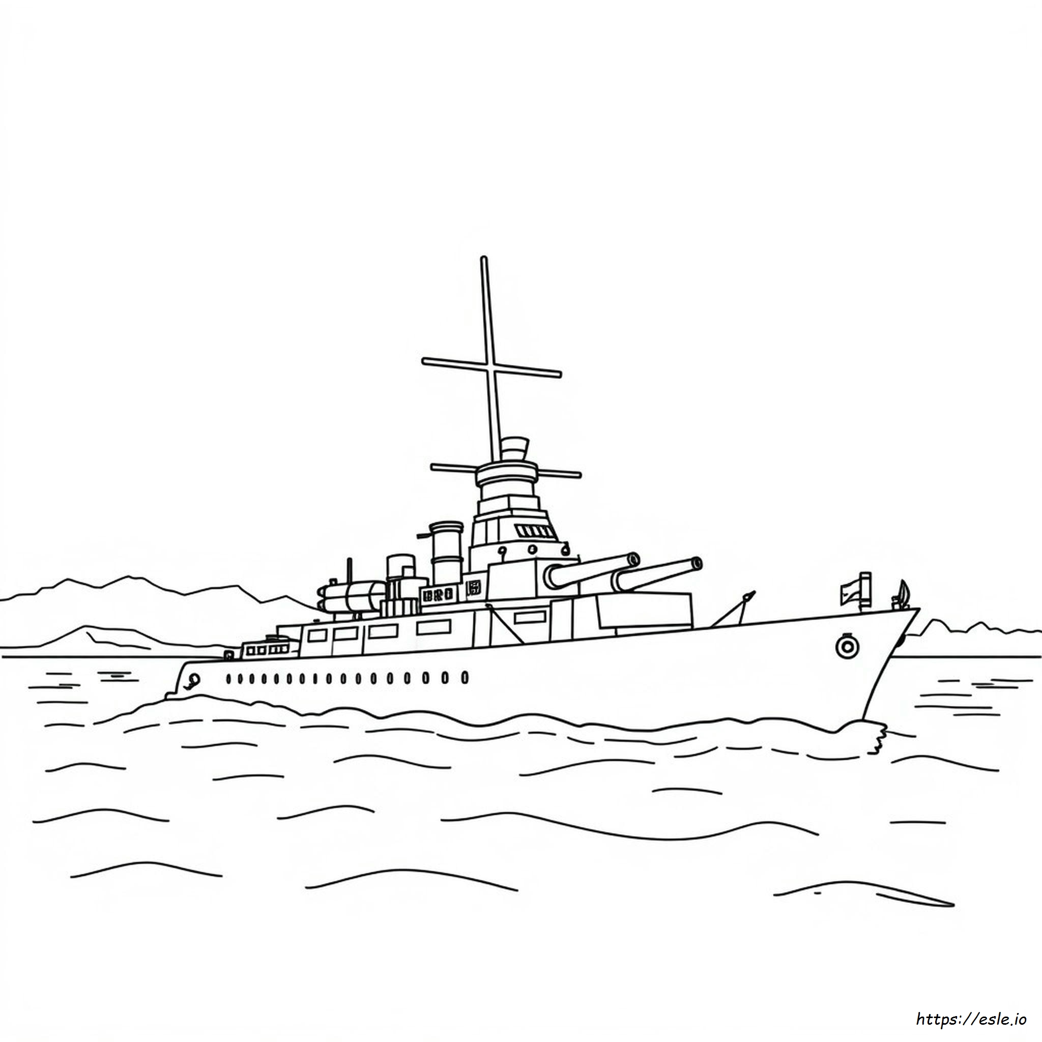 Battleship Coloring Page