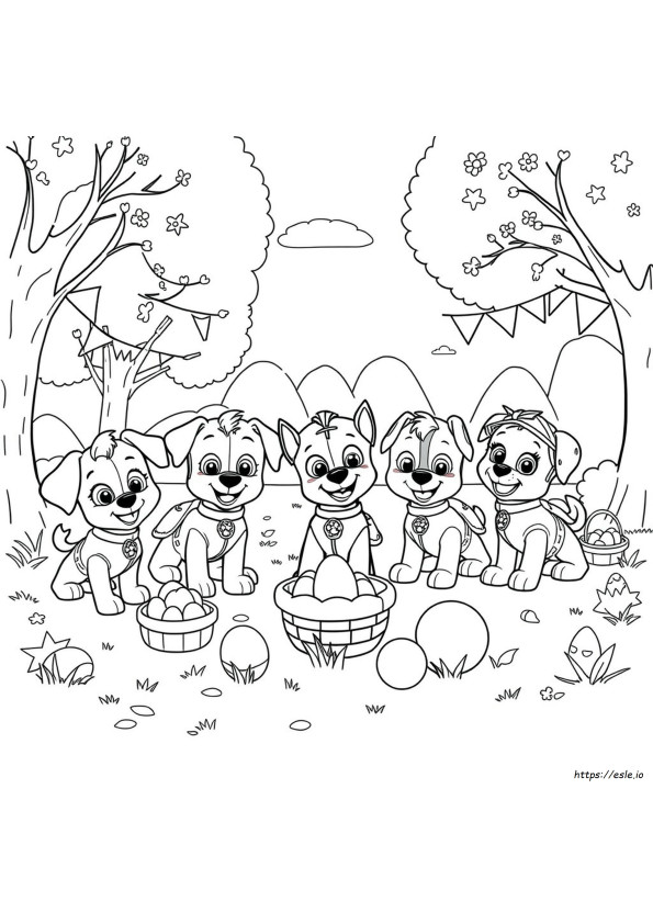 Paw Patrol Da Colorare Di Pasqua Da Stampare