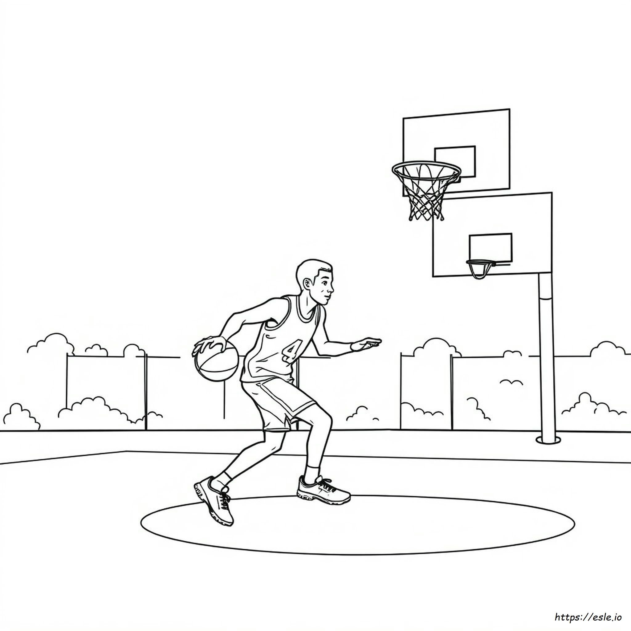 Play Basketball Coloring
