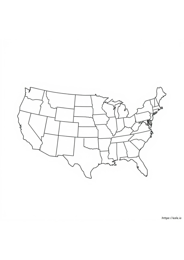Louisiana Purchase Map Coloring Page