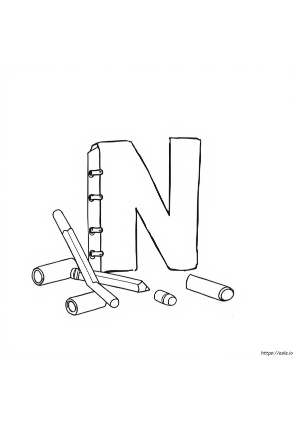 Buchstabe N Ausmalbilder