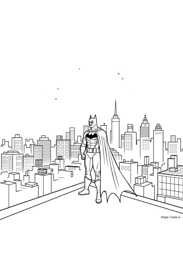 Simple Batman Coloring Pages