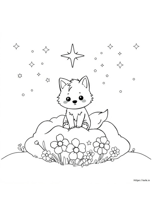 Kawaii Wolf Coloring Pages