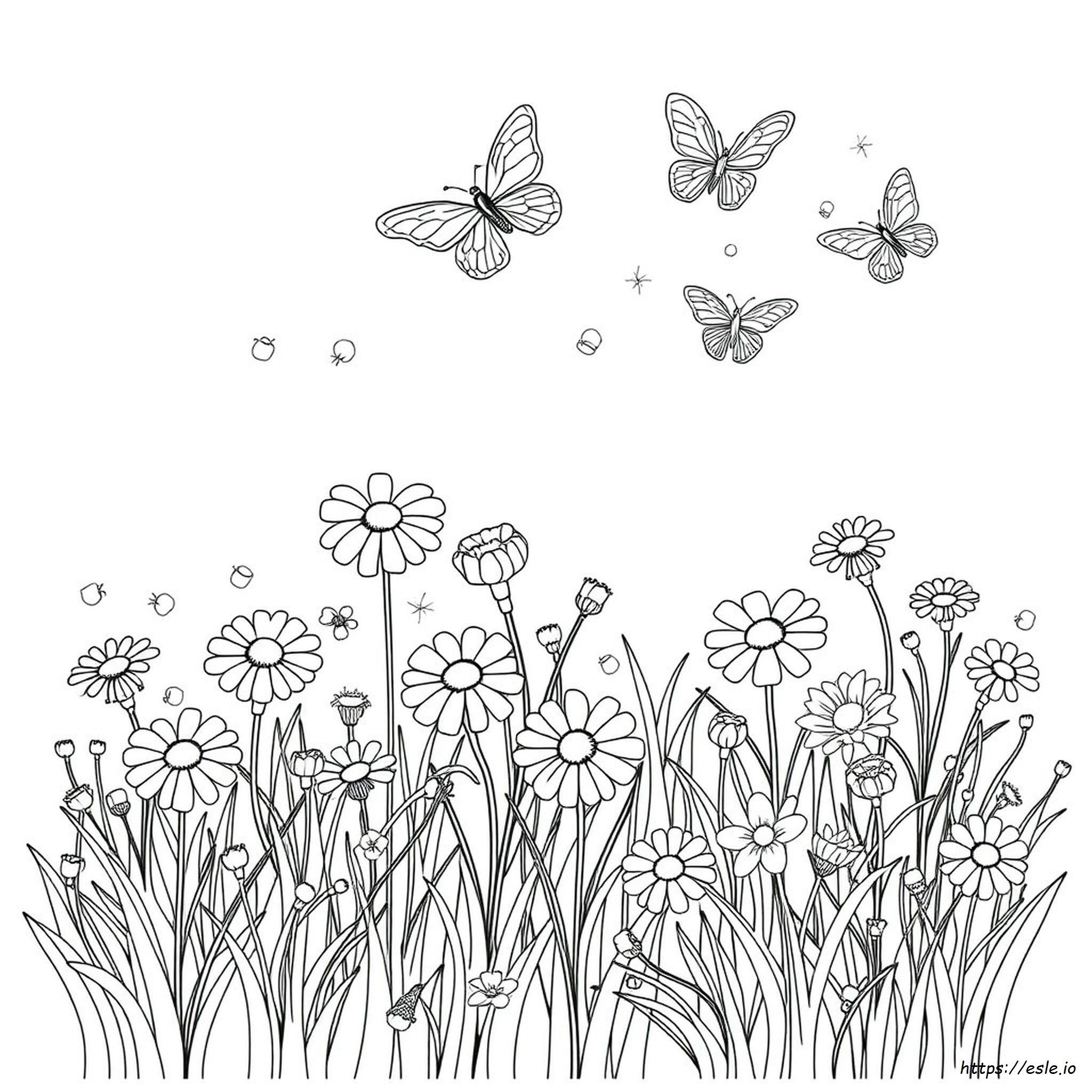 May Flowers Coloring Page