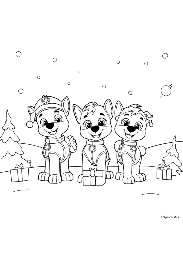Paw Patrol Di Natale Da Colorare