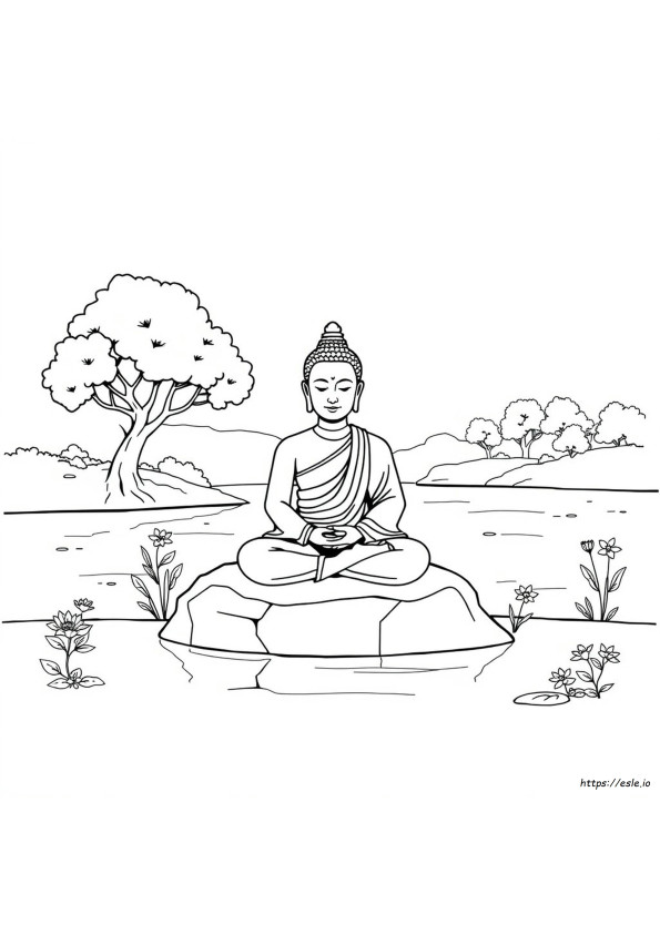 Buddha Színező Oldalak