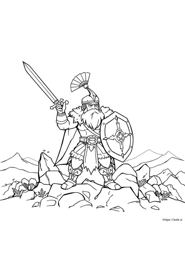 Barbarian King Coloring Page