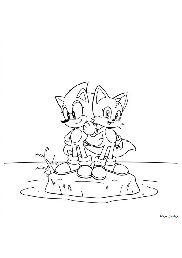 Kolorowanki Sonic The Hedgehog I Tails