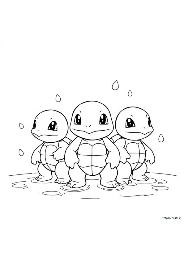 Squirtle Osztag Színező