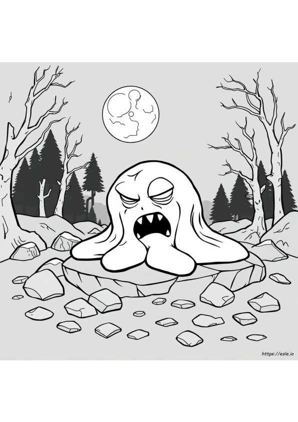 Slime Monster Coloring Page