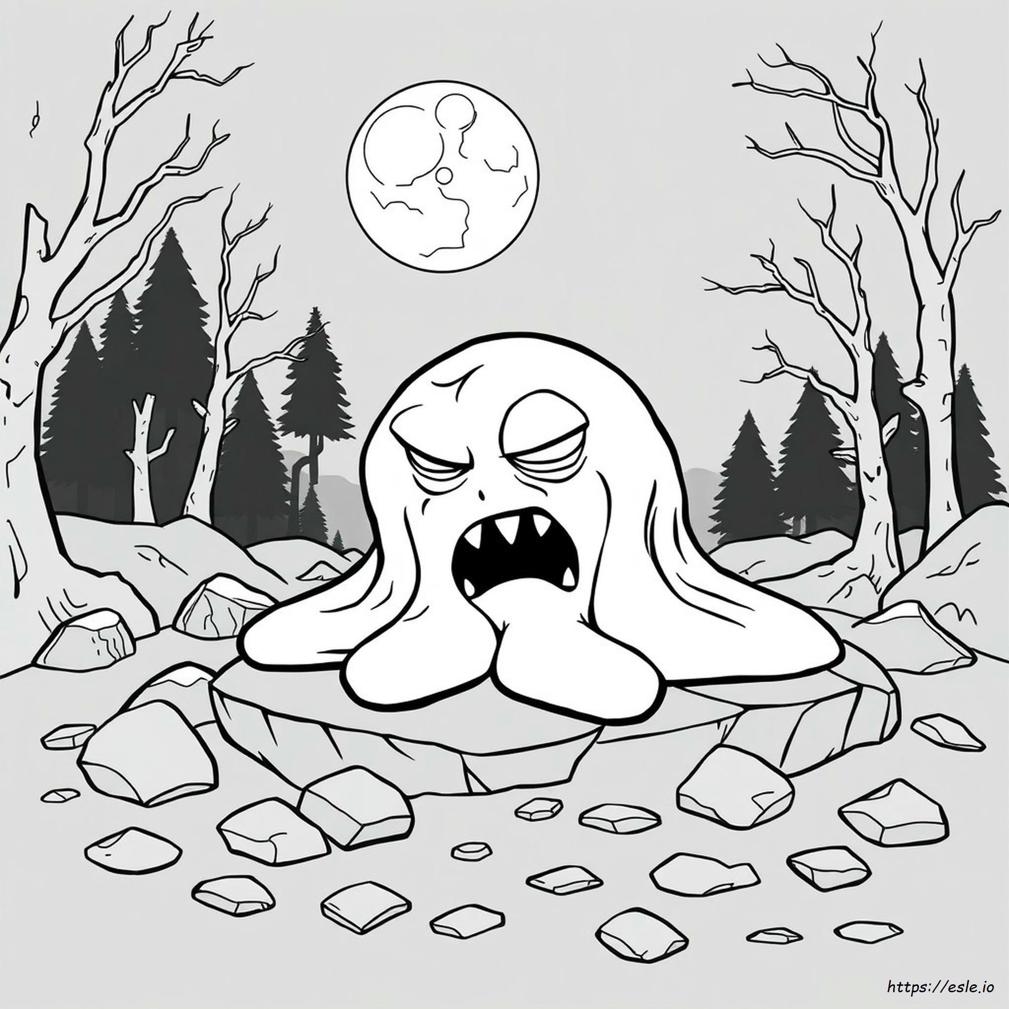 Slime Monster Coloring Page