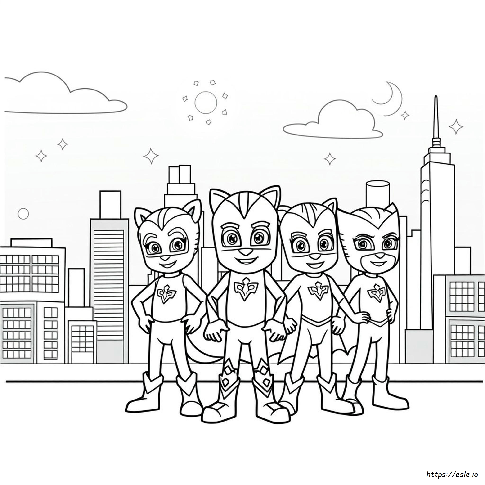 Pjmask Para Colorear E Imprimir