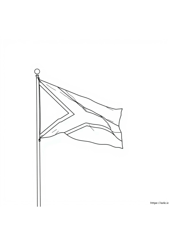 Flag Of South Africa Coloring Page