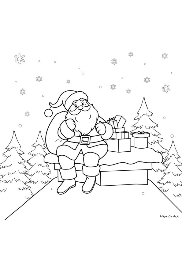 Noel Baba Boyama Sayfası Ücretsiz Yazdırılabilir Pdf