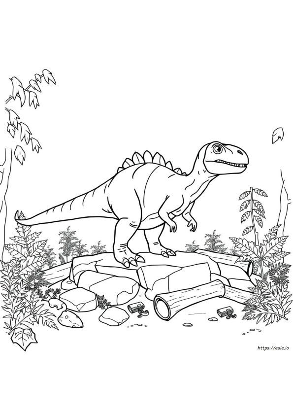 Acrocanthosaurus Coloring Page