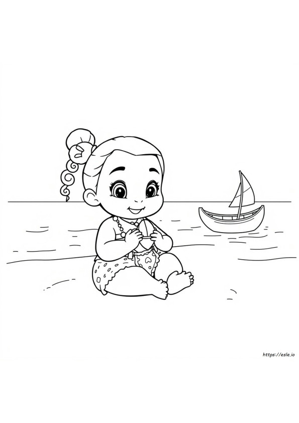 Baby Moana Ausmalbild