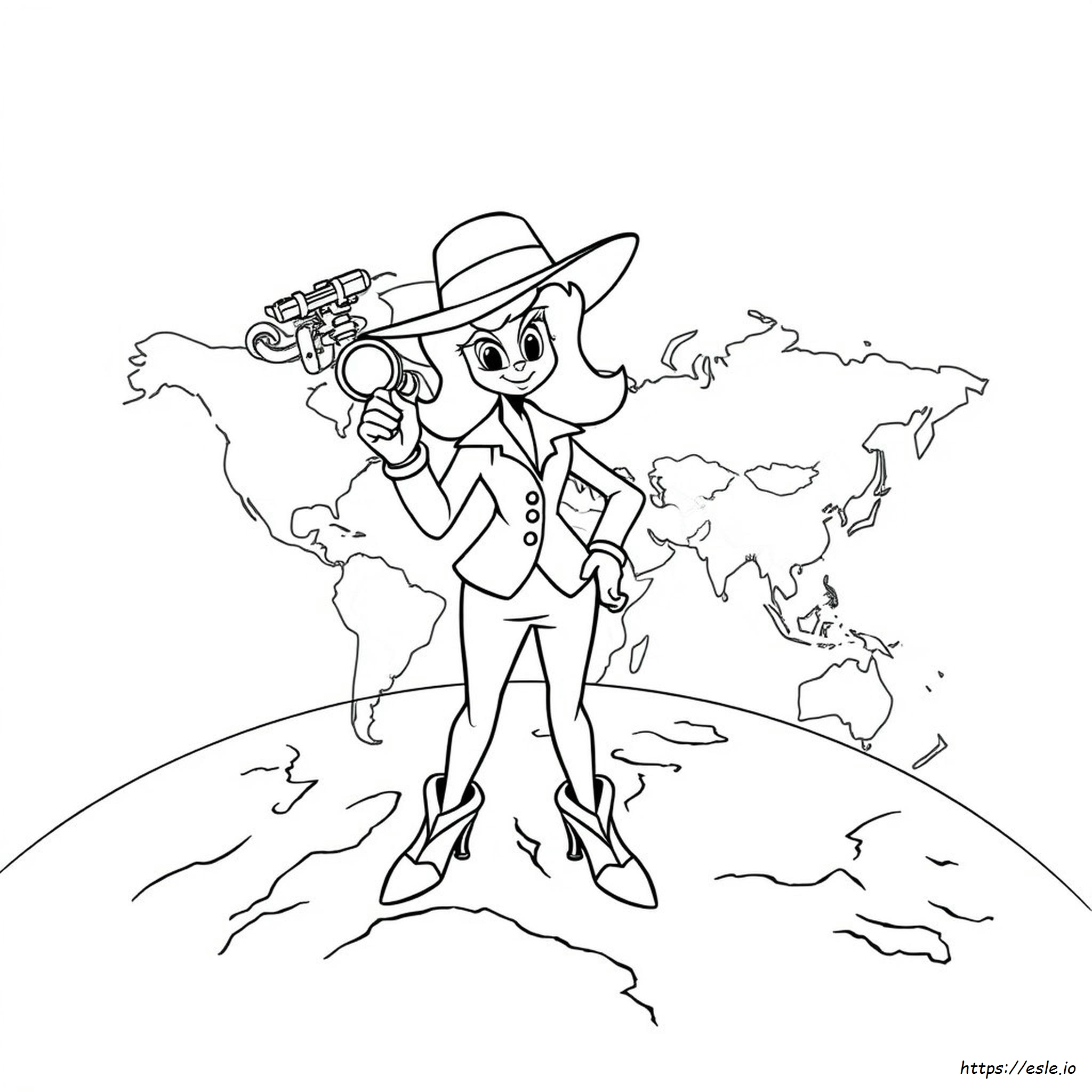 Carmen Sandiego Mewarnai Gambar