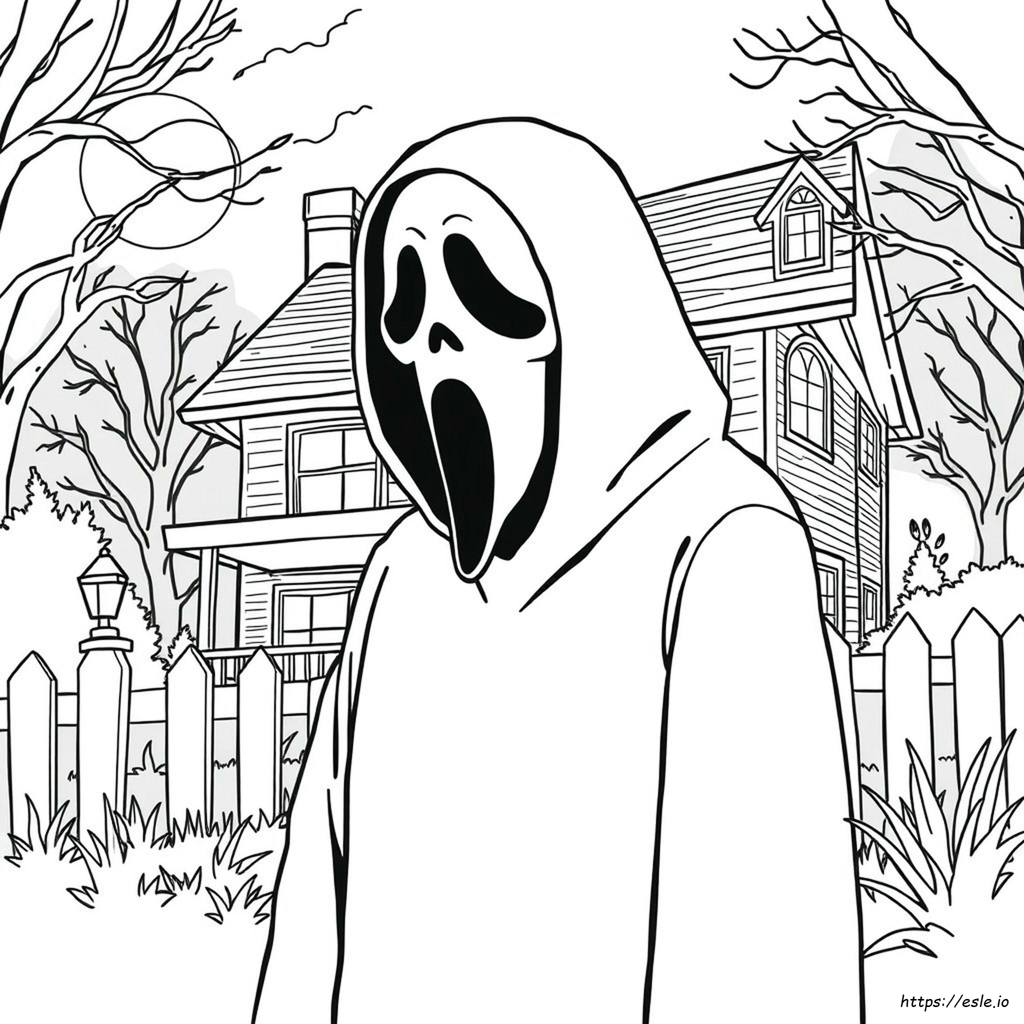 Scream Mask Drawing Ghostface Coloring Pages