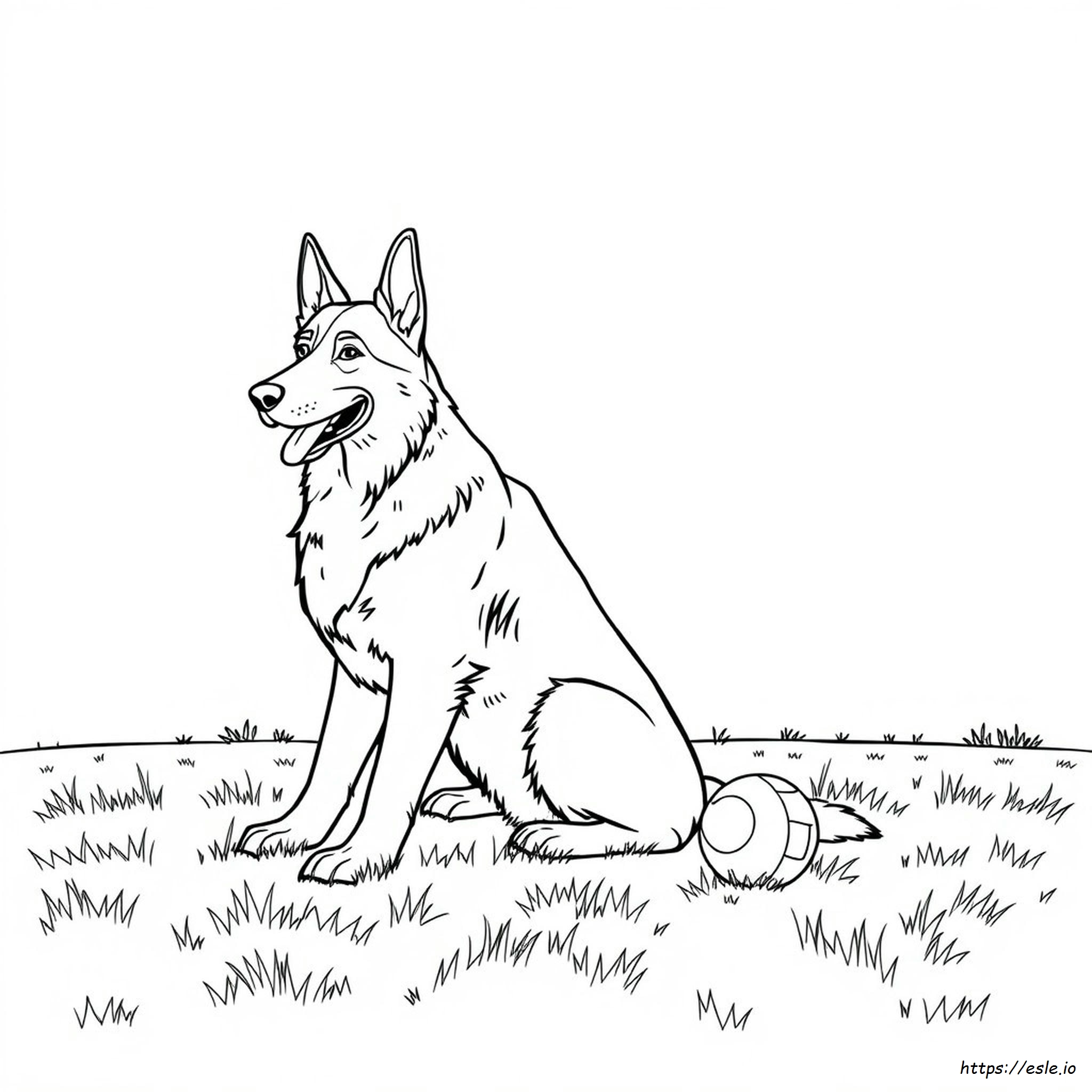 German Shepherd Coloring Page