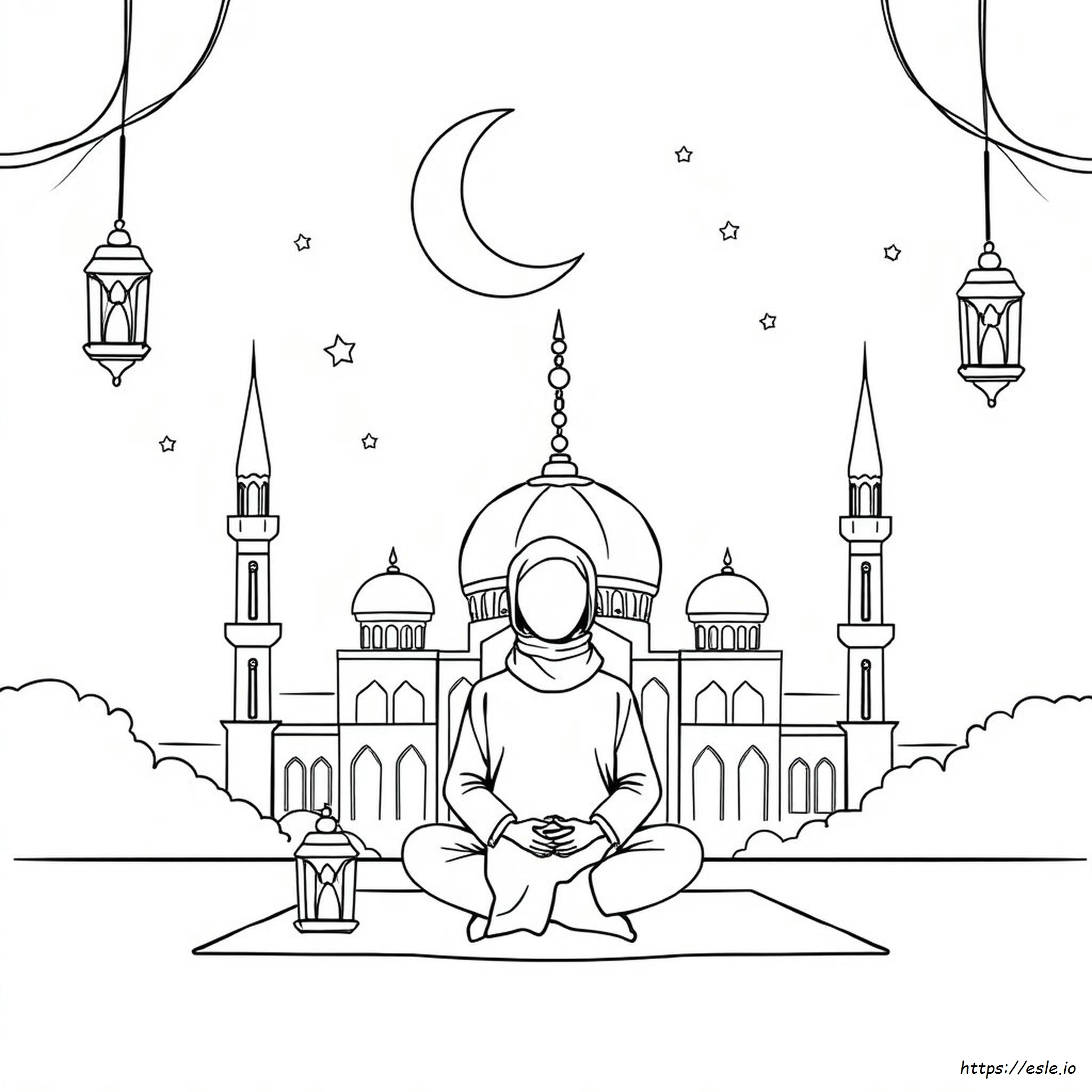 Fasting Ramadan Coloring Pages