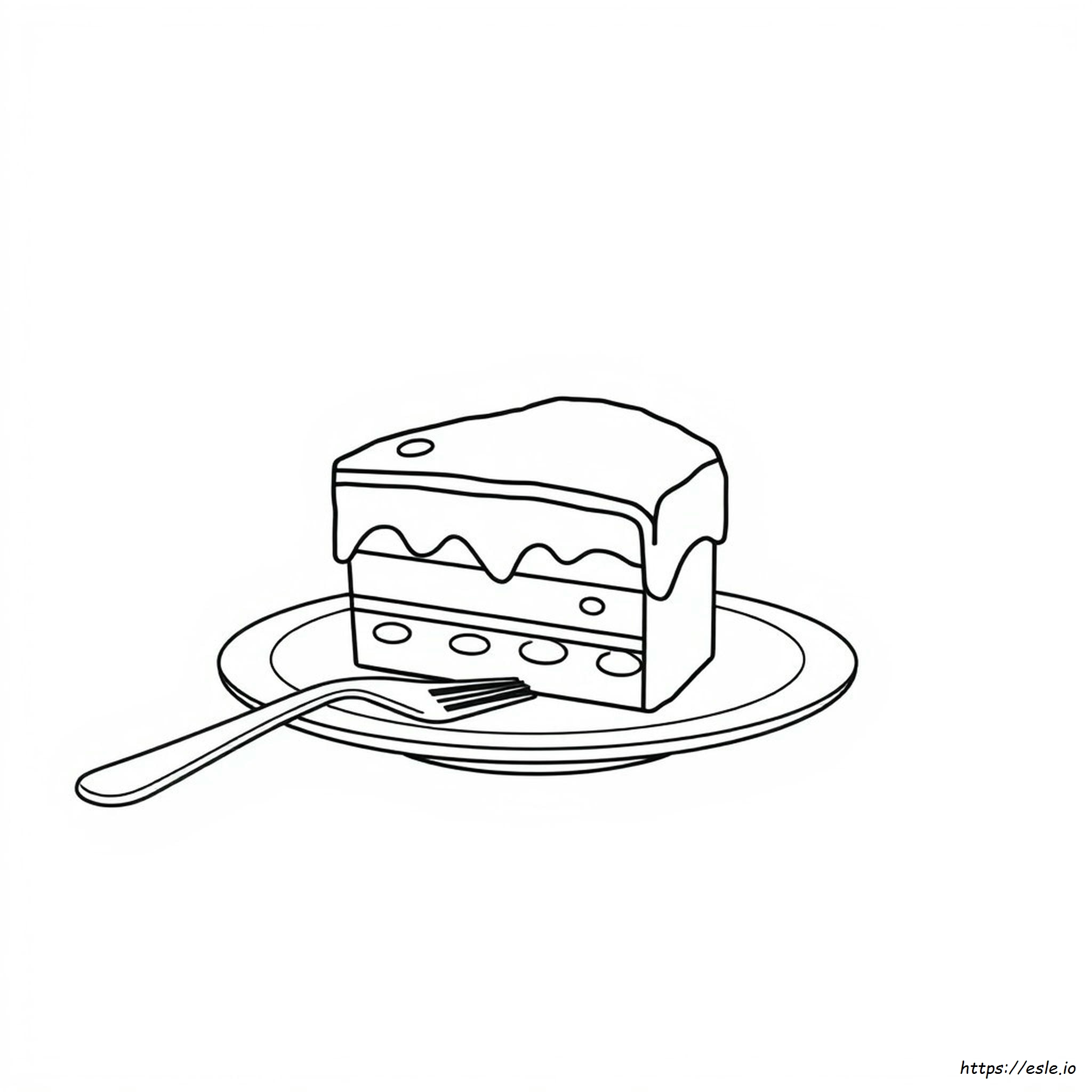 Chocolate Cake Coloring Page