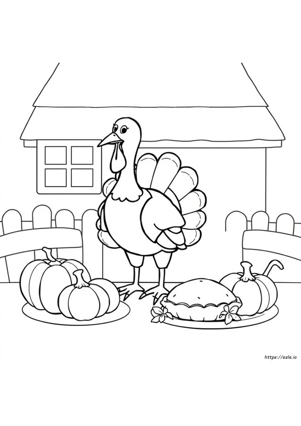 Kostenlose Ausdruckbare Thanksgiving-Essens-Malvorlagen