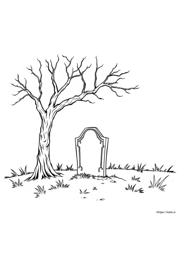 Coloriage Tombe
