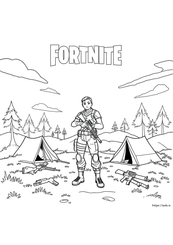 Battle Royale Fortnite Coloring Pages