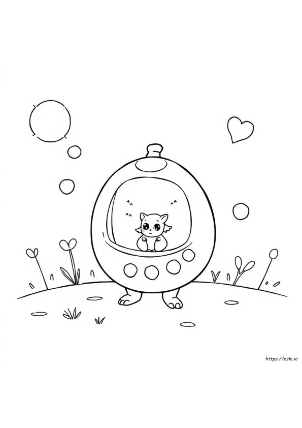 Tamagotchi Boyama Sayfaları
