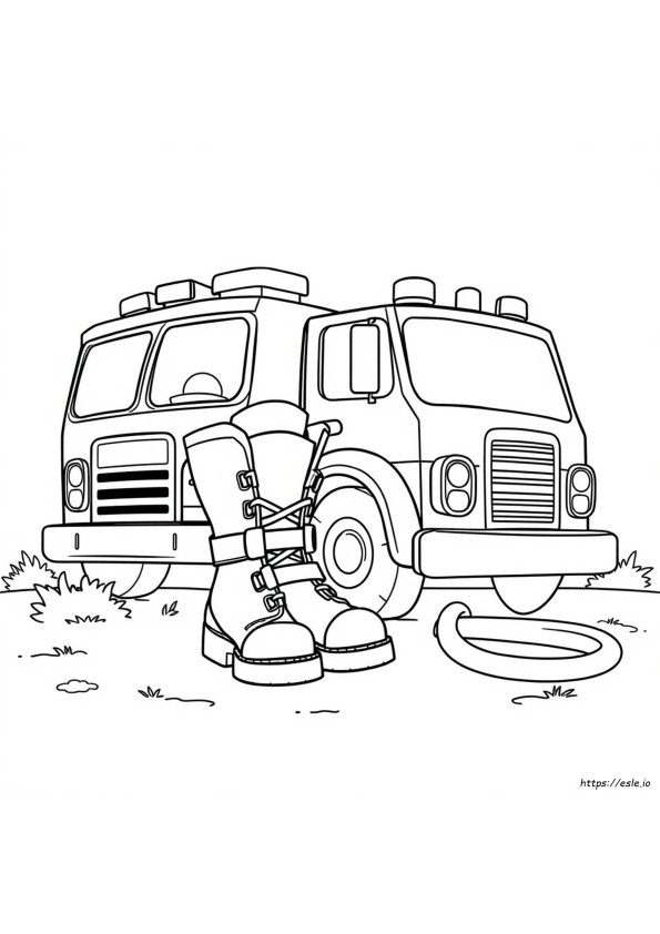 Feuerwehrmann Stiefel Ausmalbilder