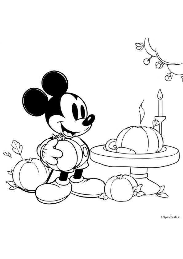 Mickey Mouse Thanksgiving Coloring Pages