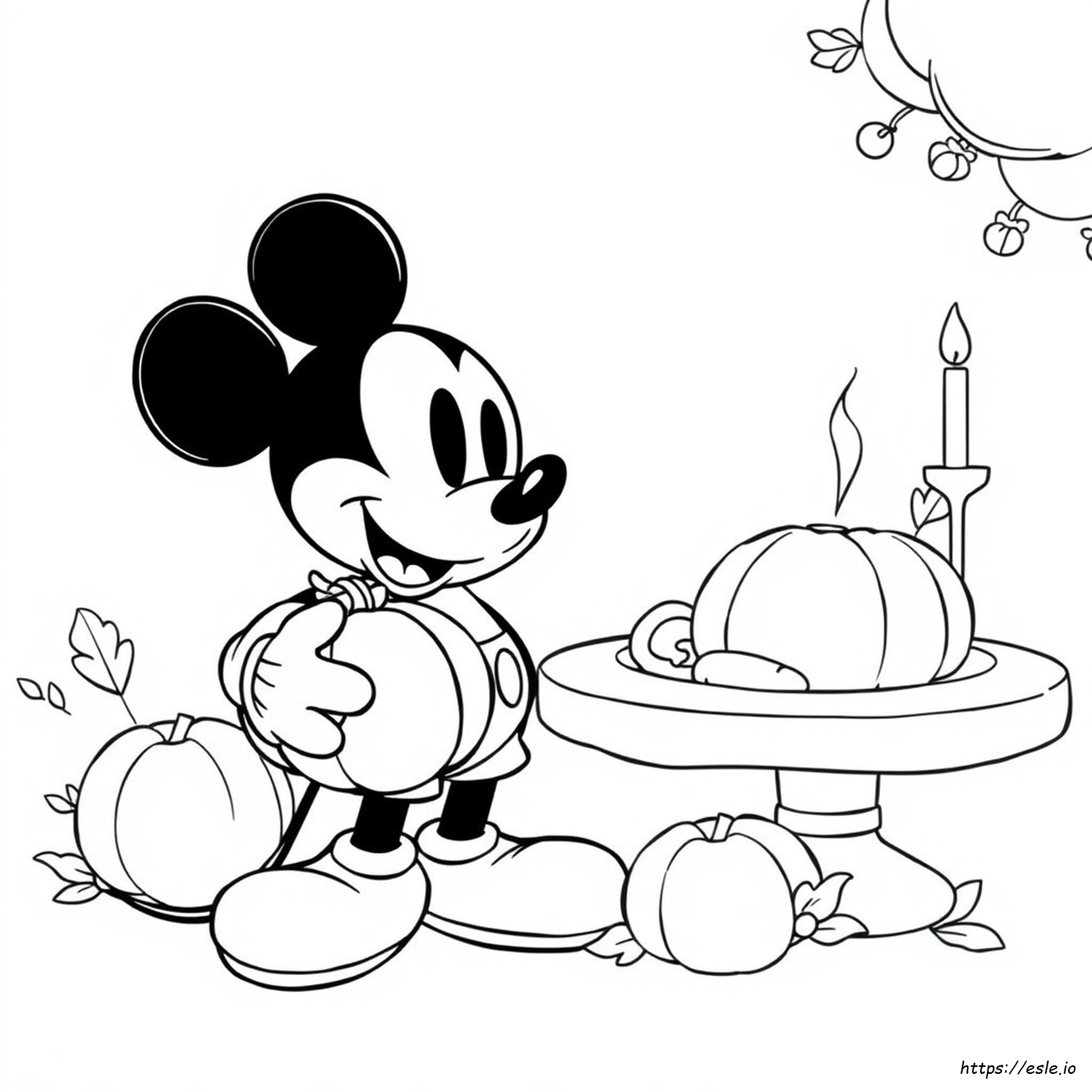 Micky Maus Thanksgiving Ausmalbilder