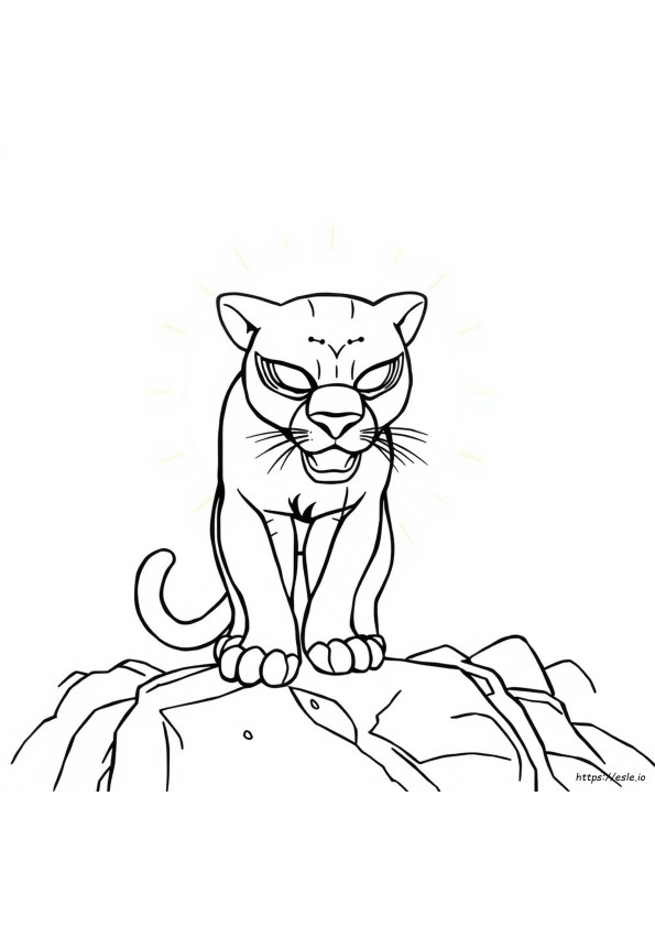 Zwarte Panter Masker Kleurplaat