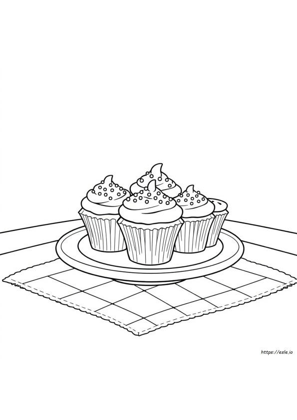 Cupcake Carino Da Colorare