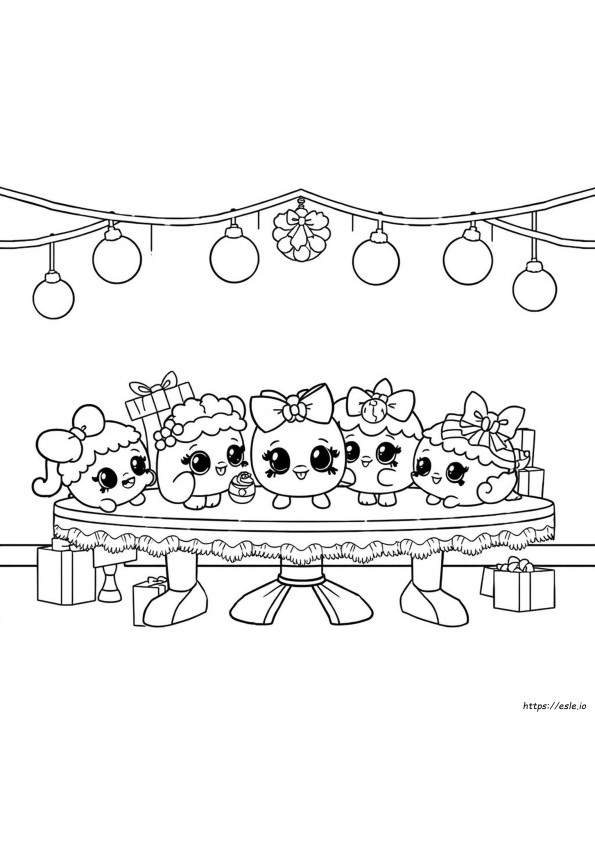 Shopkins Christmas Coloring Pages