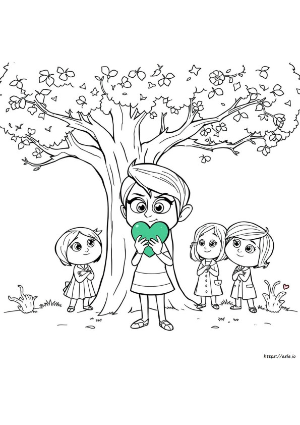 Envy From Inside Out Coloring Page