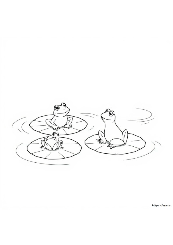 Coloriages De Grenouilles Et De Nénuphars