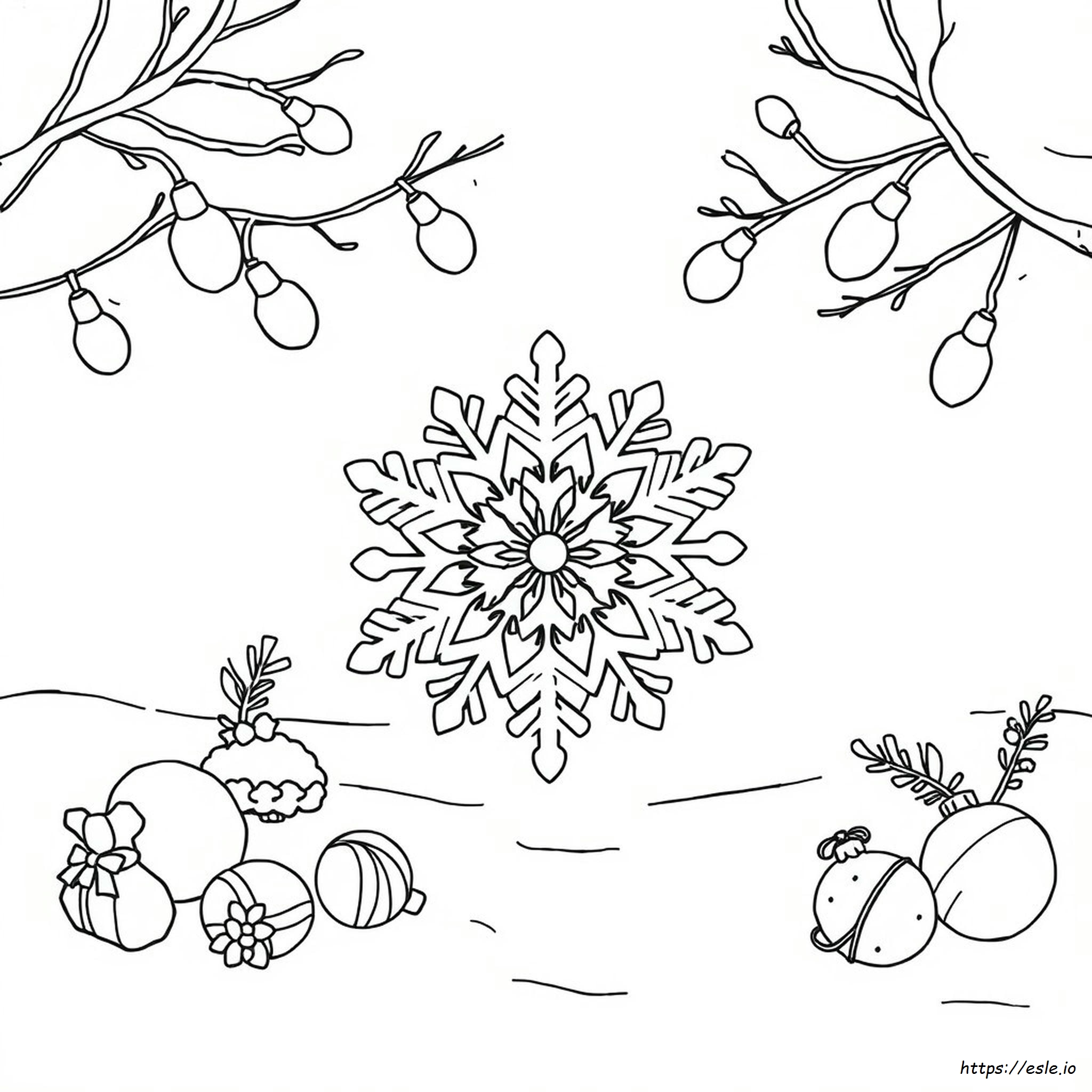 Christmas Snowflake Colouring