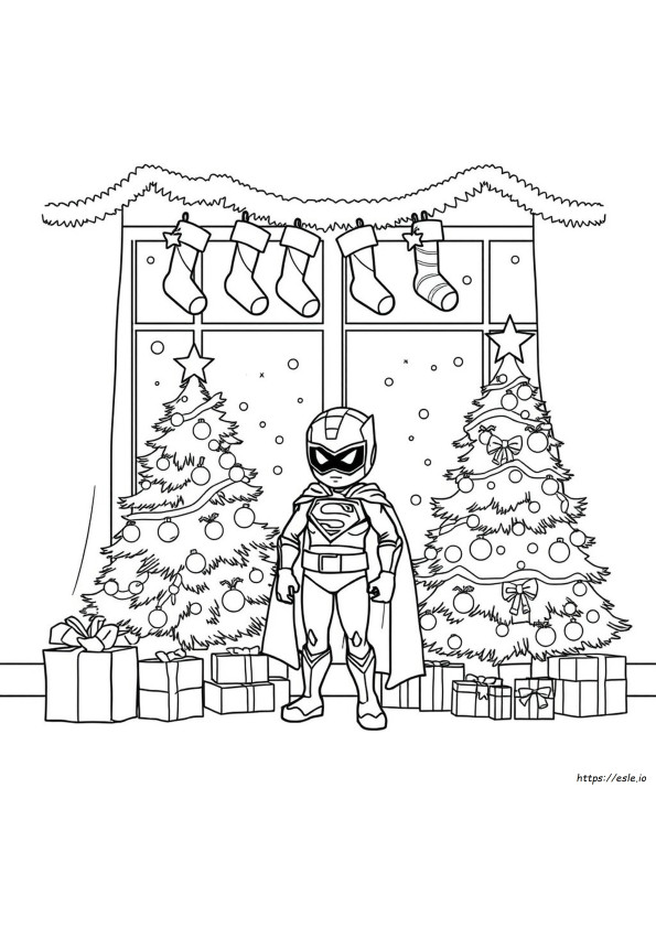 Super Hero Christmas Coloring Pages
