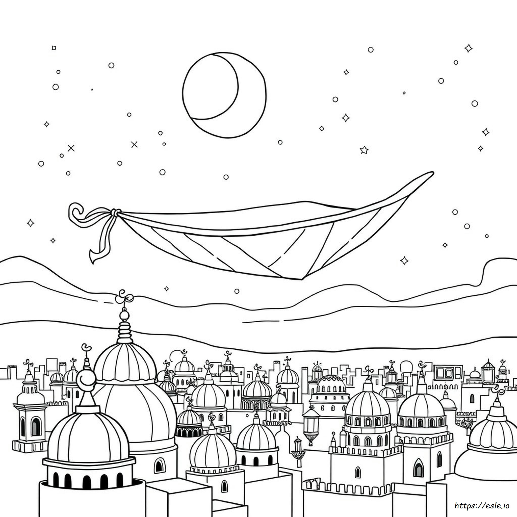 Magic Carpet Coloring Page