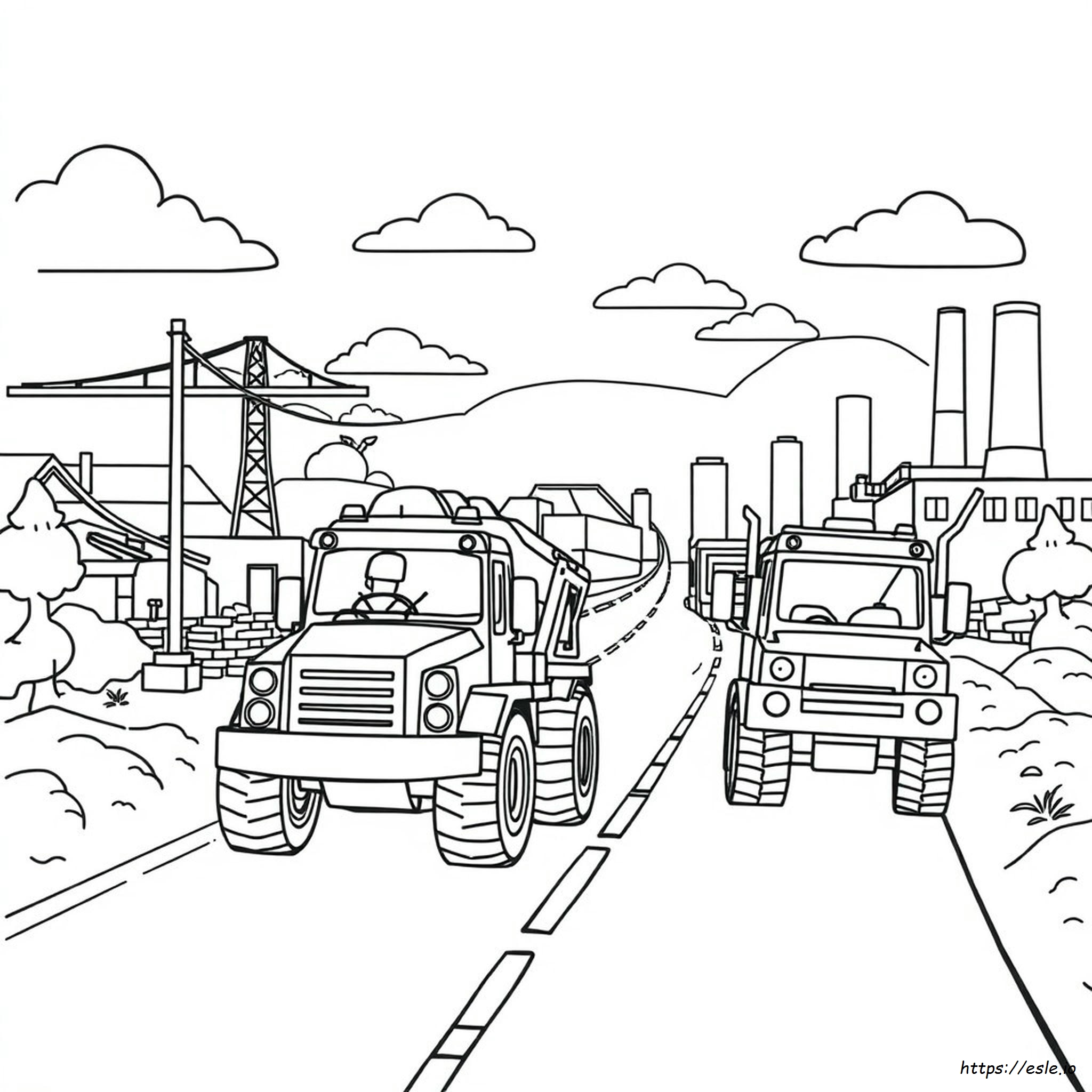 Free Coloring Pages Construction Vehicles