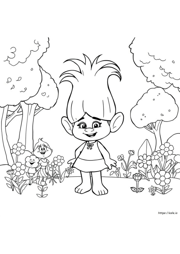 Poppy Dos Trolls Para Colorir