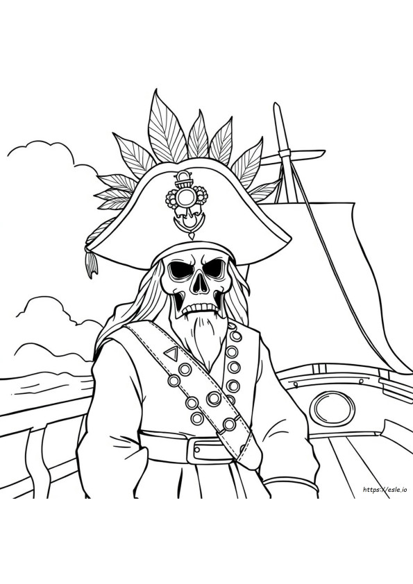 Casco Dei Pirati Da Colorare