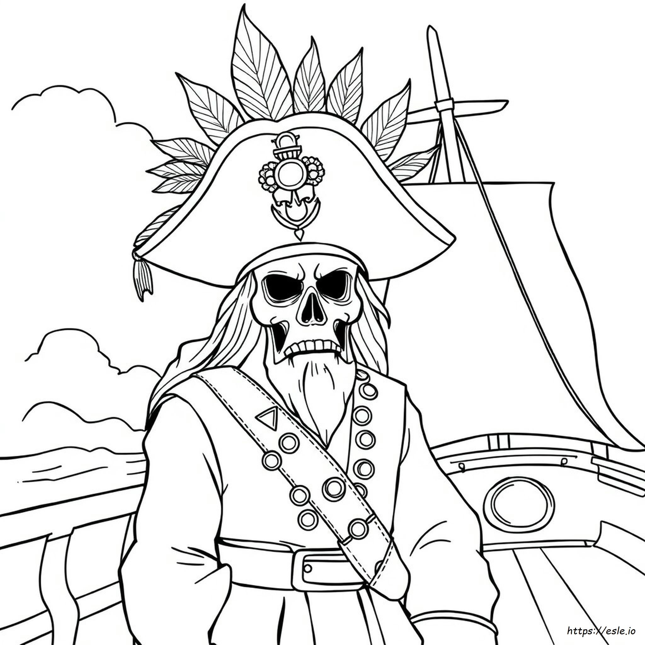 Casco De Los Bucaneros Para Colorear