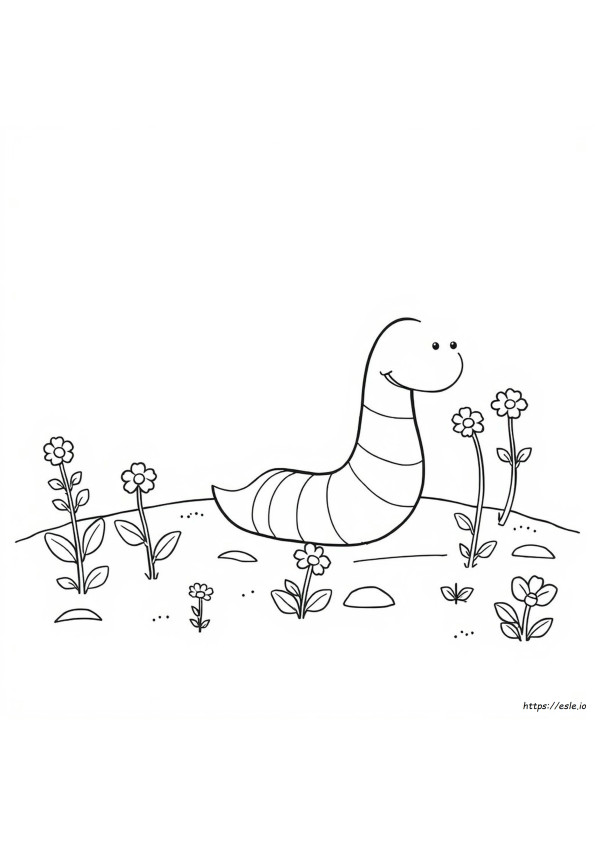 Worm Coloring Pages For Preschoolers