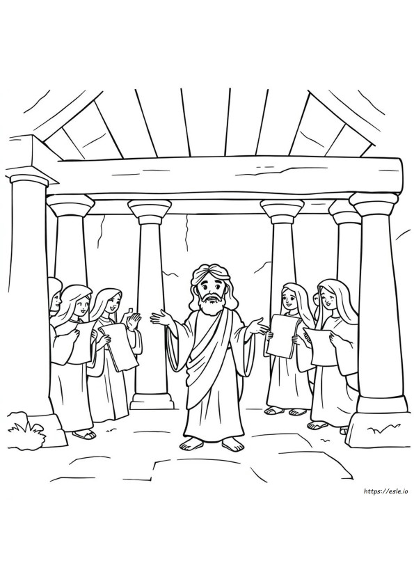 Preschool Jesus In The Temple Coloring Page